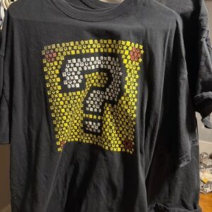 Black Graphic Lucky Block Mario T-Shirt